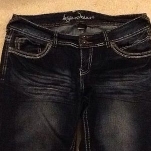 Dark blue jeans gently worn size 9/10.